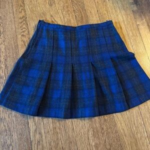 United Colors Of Benetton Blue and Black Pleated Skirt